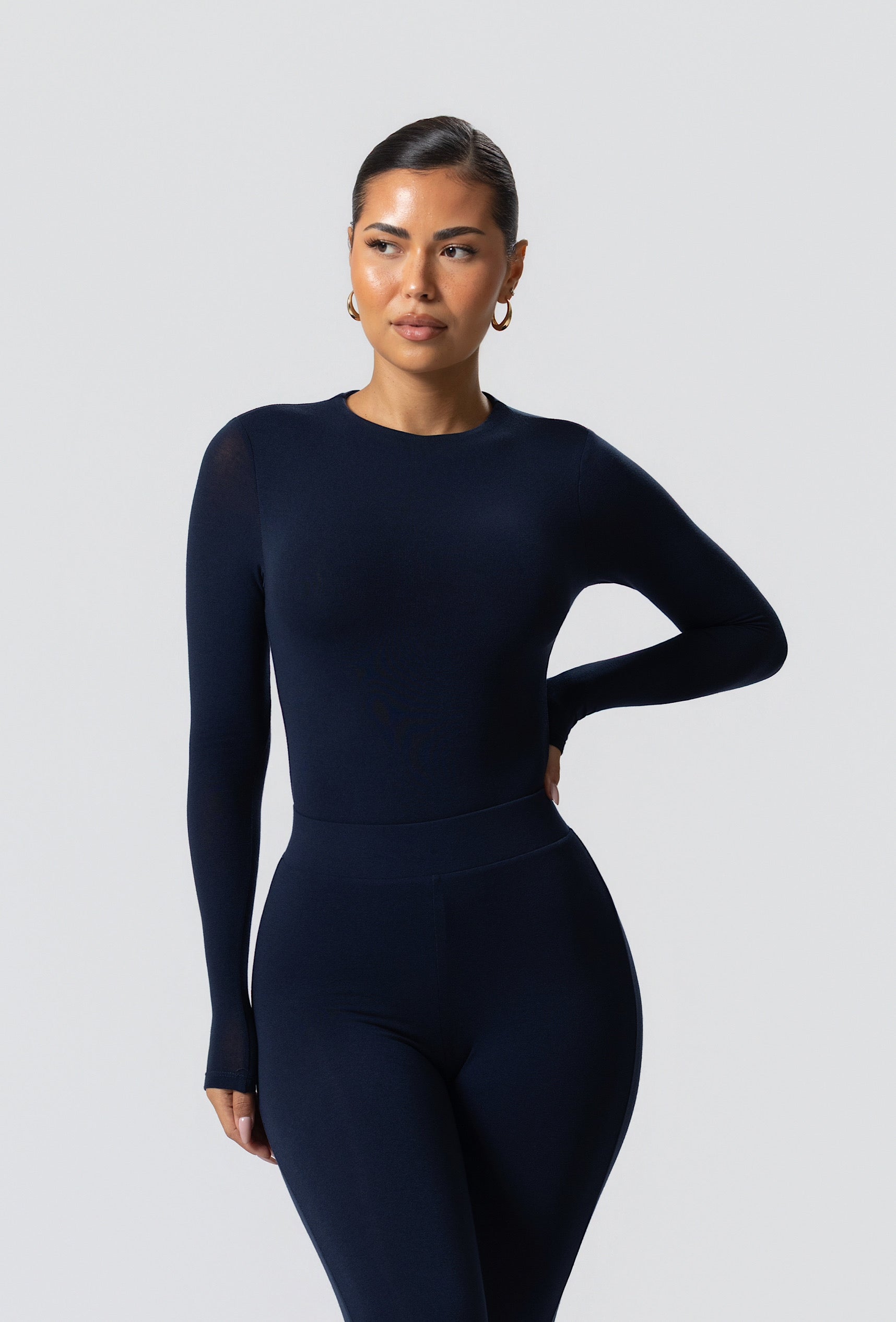 Matte Basix Sculpt Bodysuit - Navy