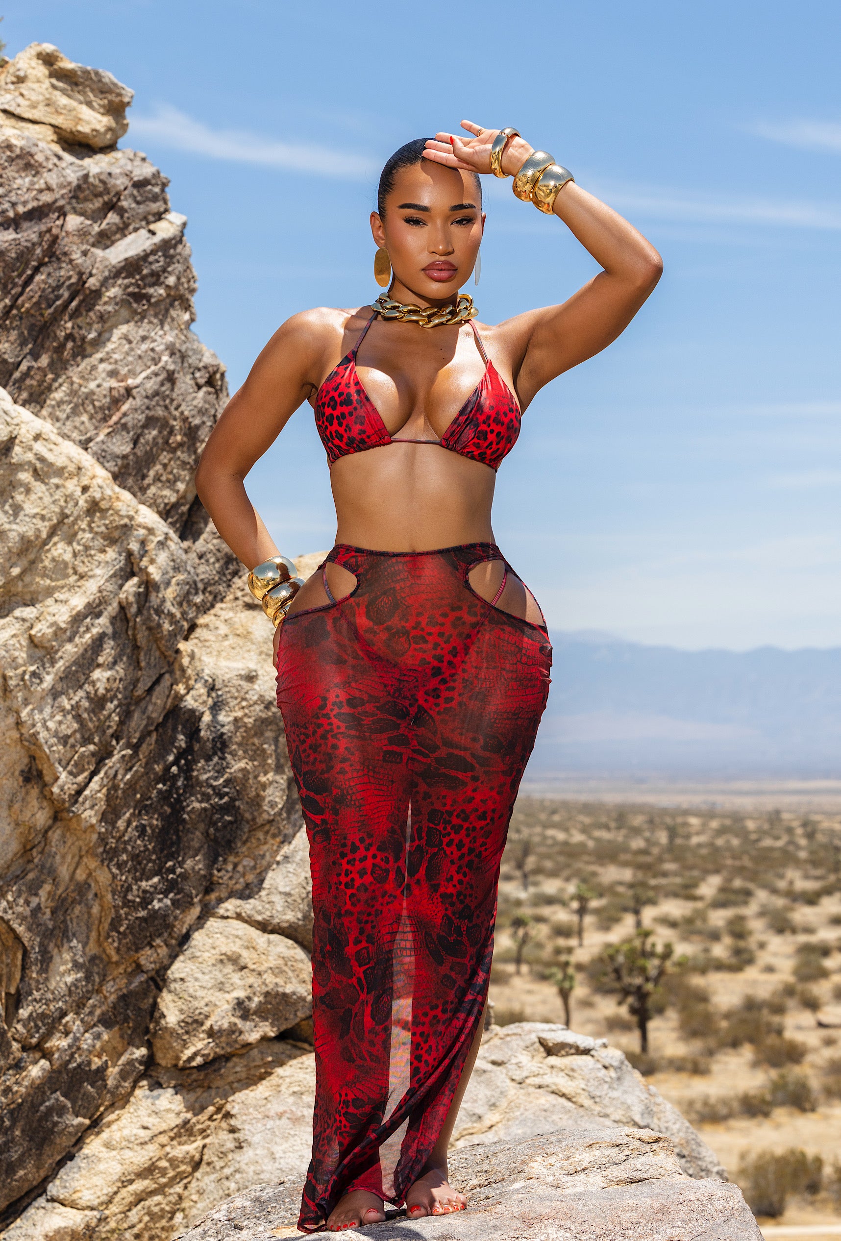 Augustus 3 Piece Set - Red Snake