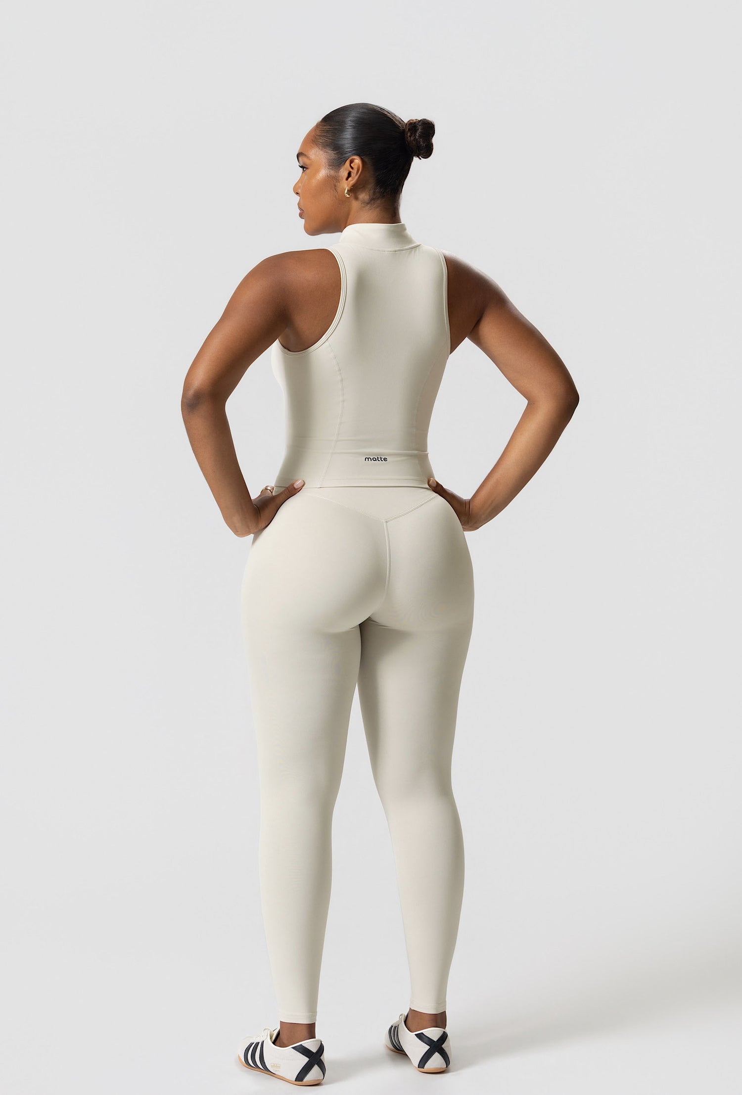 Sculpt Zip Tank - Iced Vanilla