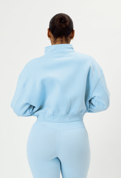 Matte Varsity Jacket - Ice Blue