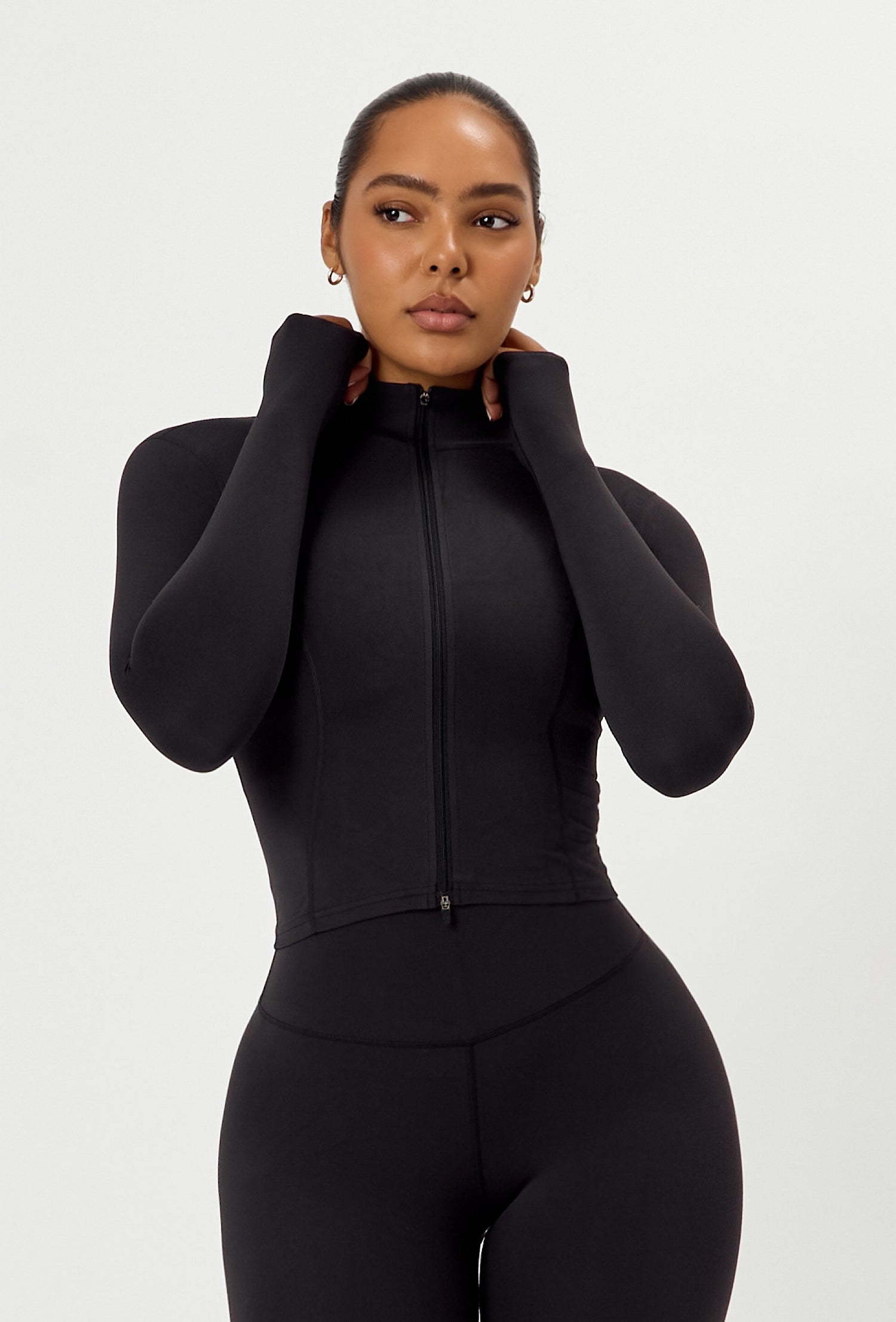 Sculpt Zip Long Sleeve - Black