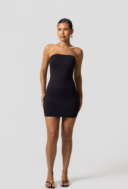 Sculpting Tube Mini Dress- Black