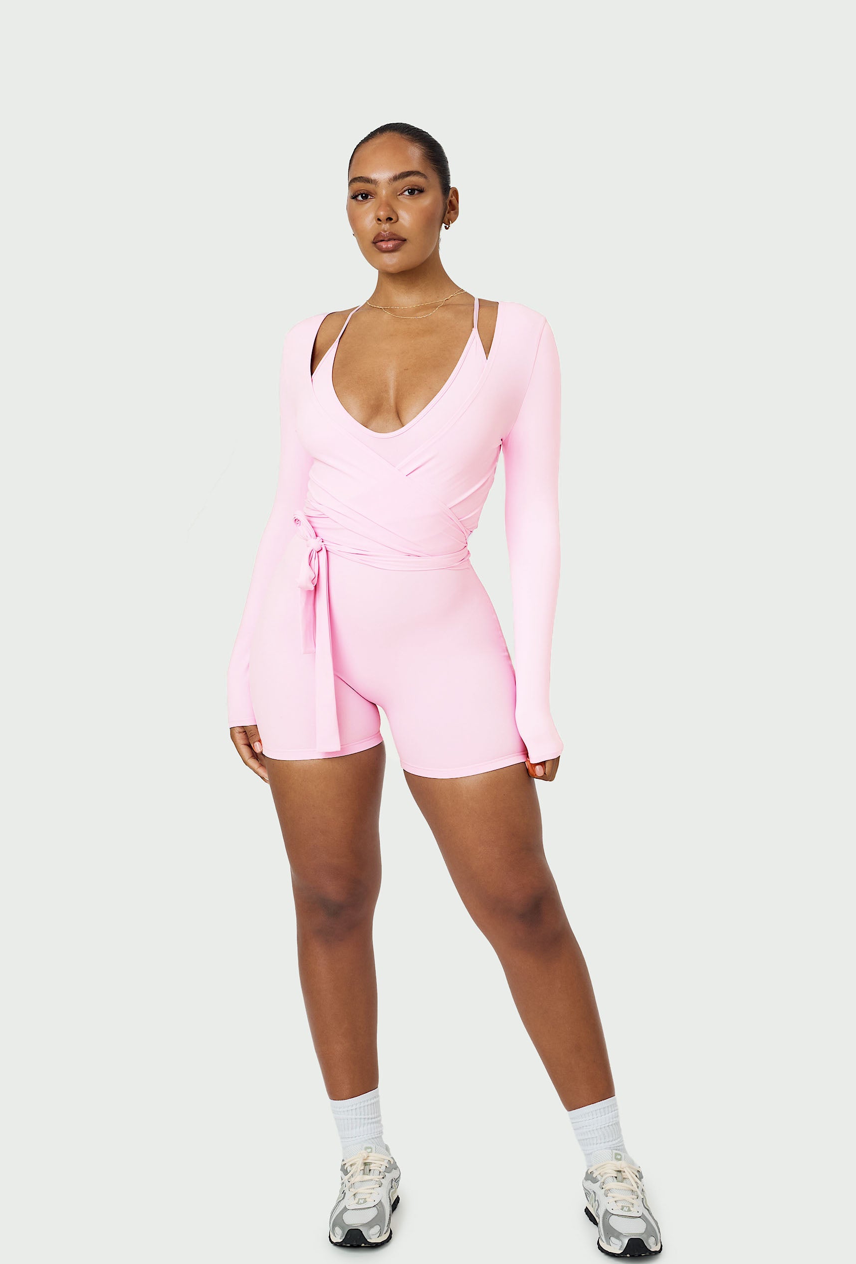 Forma Wrap Top - Ballet Pink