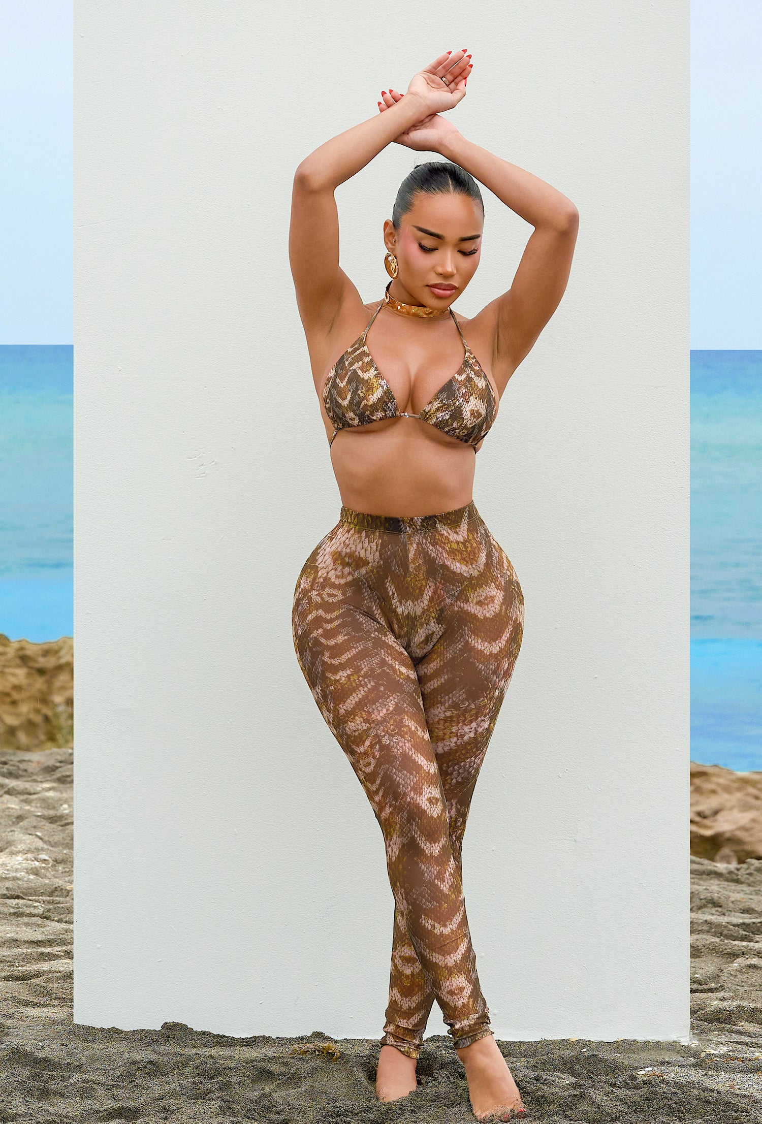 Niccolo 3 Piece Pants Set - Desert Snake