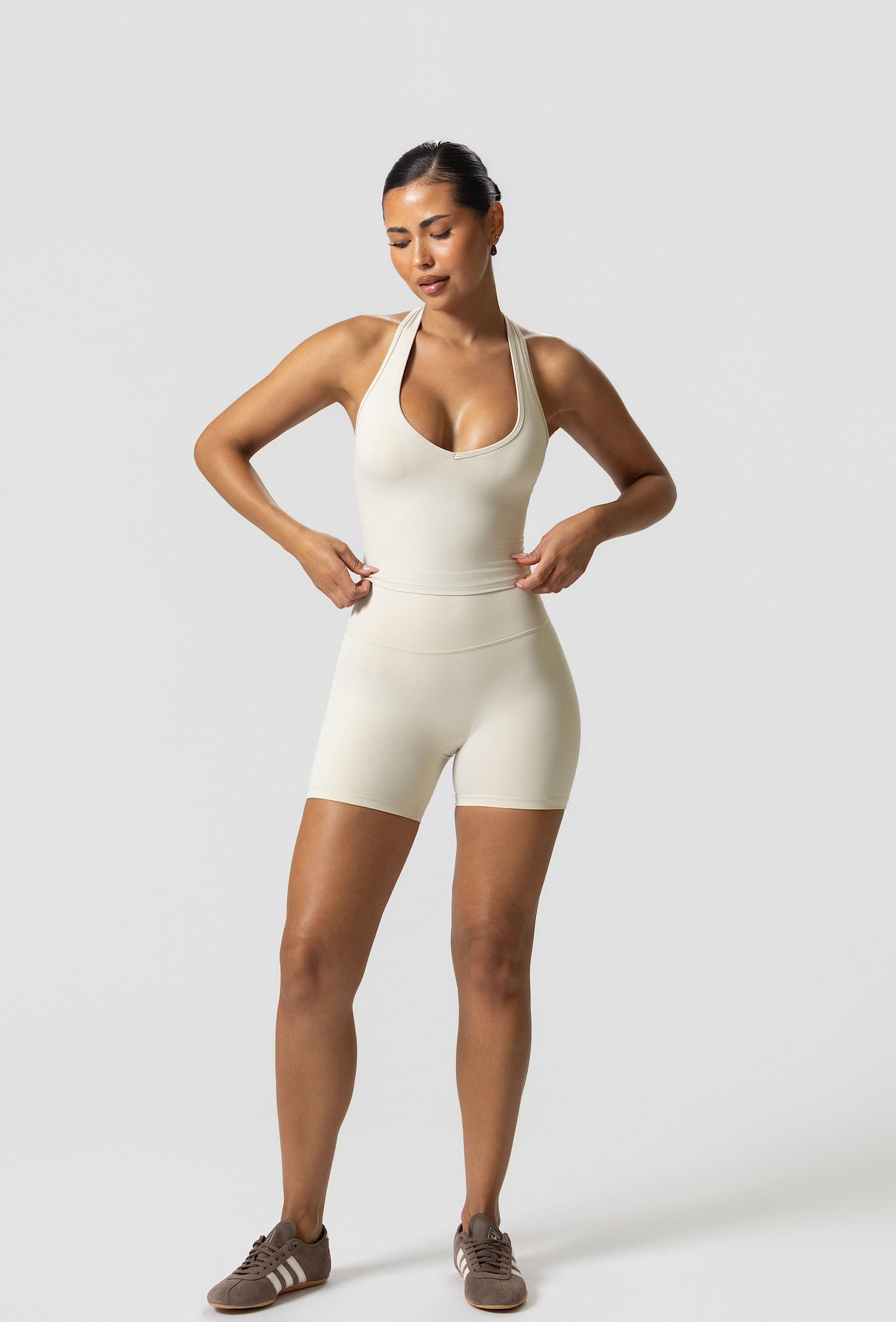Linea Double Layer Halter - Iced vanilla