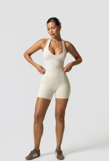 Linea Double Layer Halter - Iced vanilla