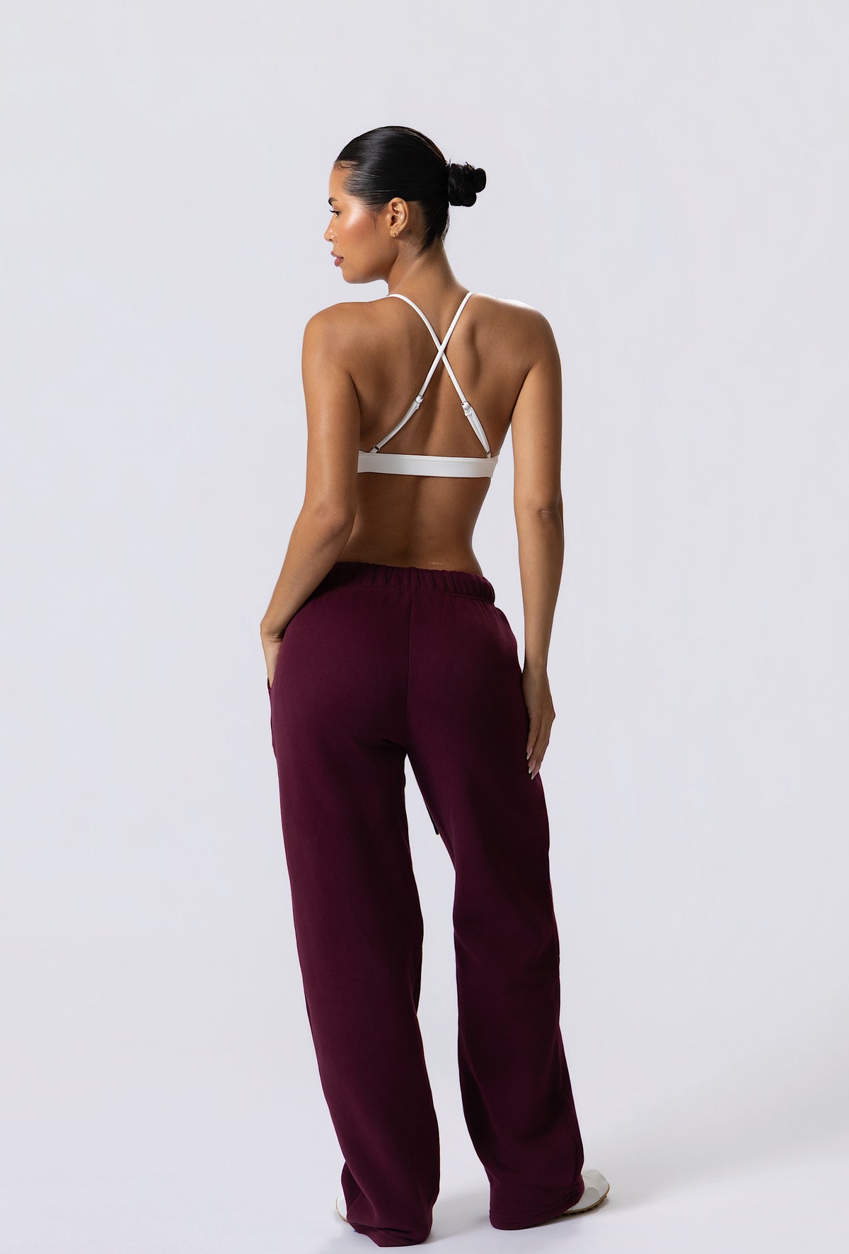 Staple Wide Leg - Burgundy