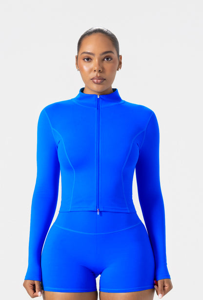Sculpt Zip Long Sleeve - Santorini
