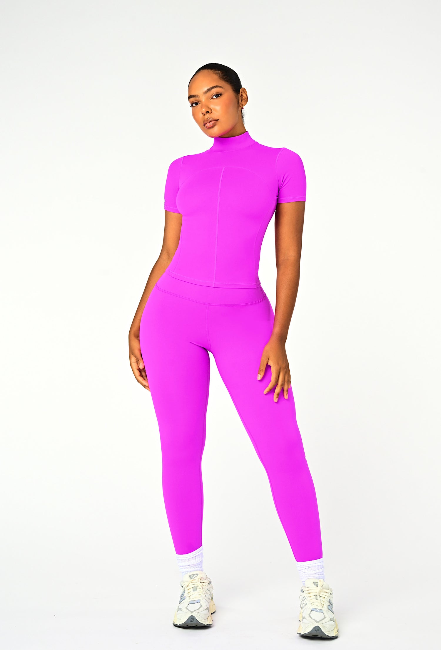 Contour Mock Neck - Dragonfruit