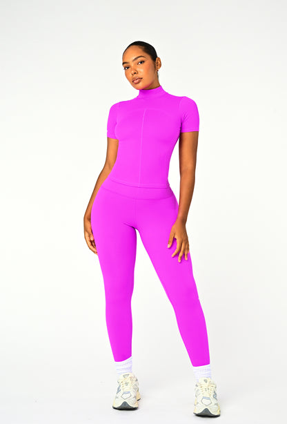 Contour Mock Neck - Dragonfruit