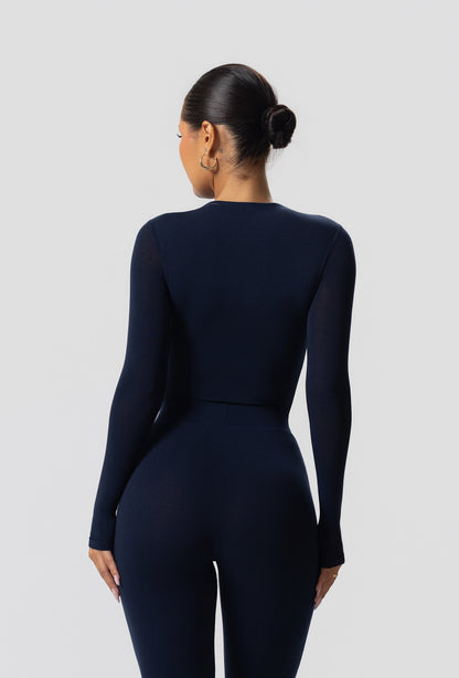 Matte Basix Sculpt Bodysuit - Navy
