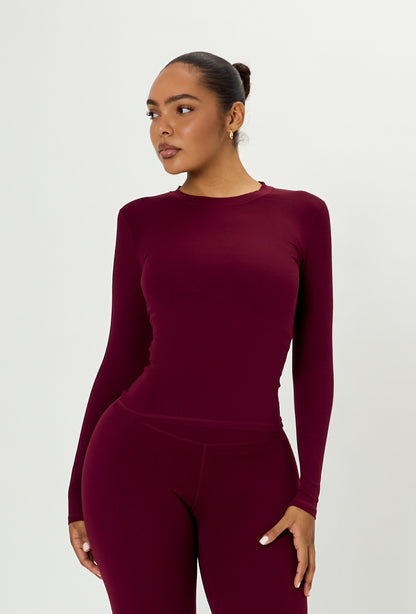 Cloudform Long Sleeve - Burgundy