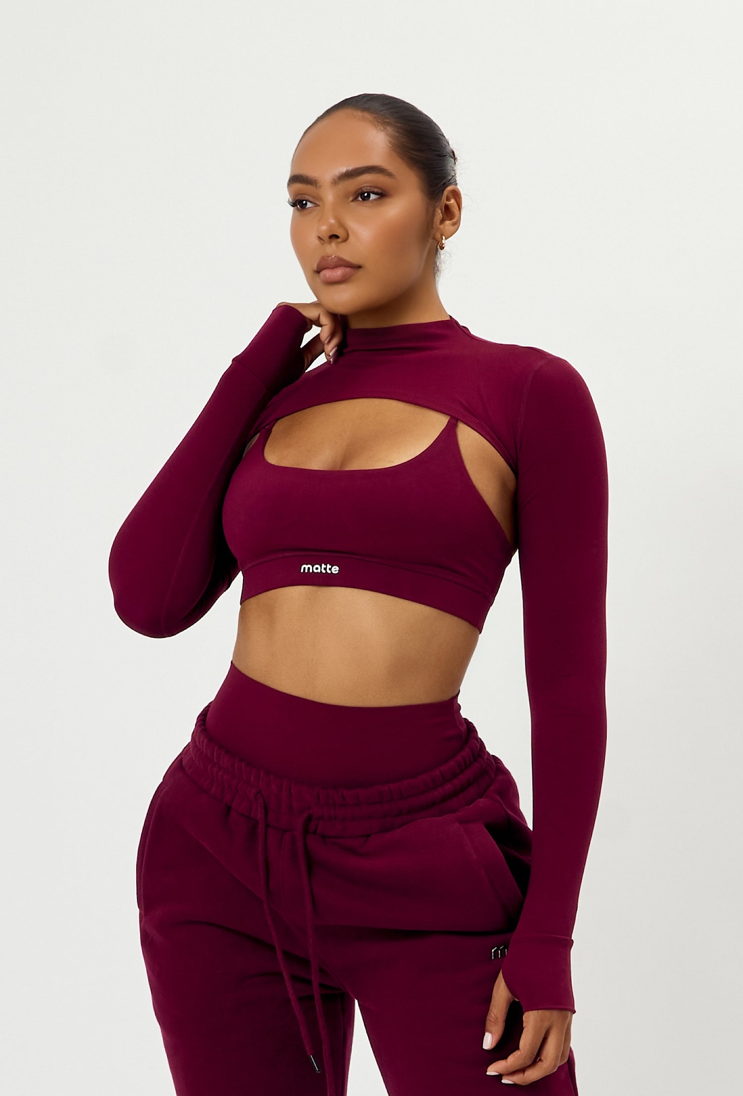 Mock Studio Crop - Burgundy