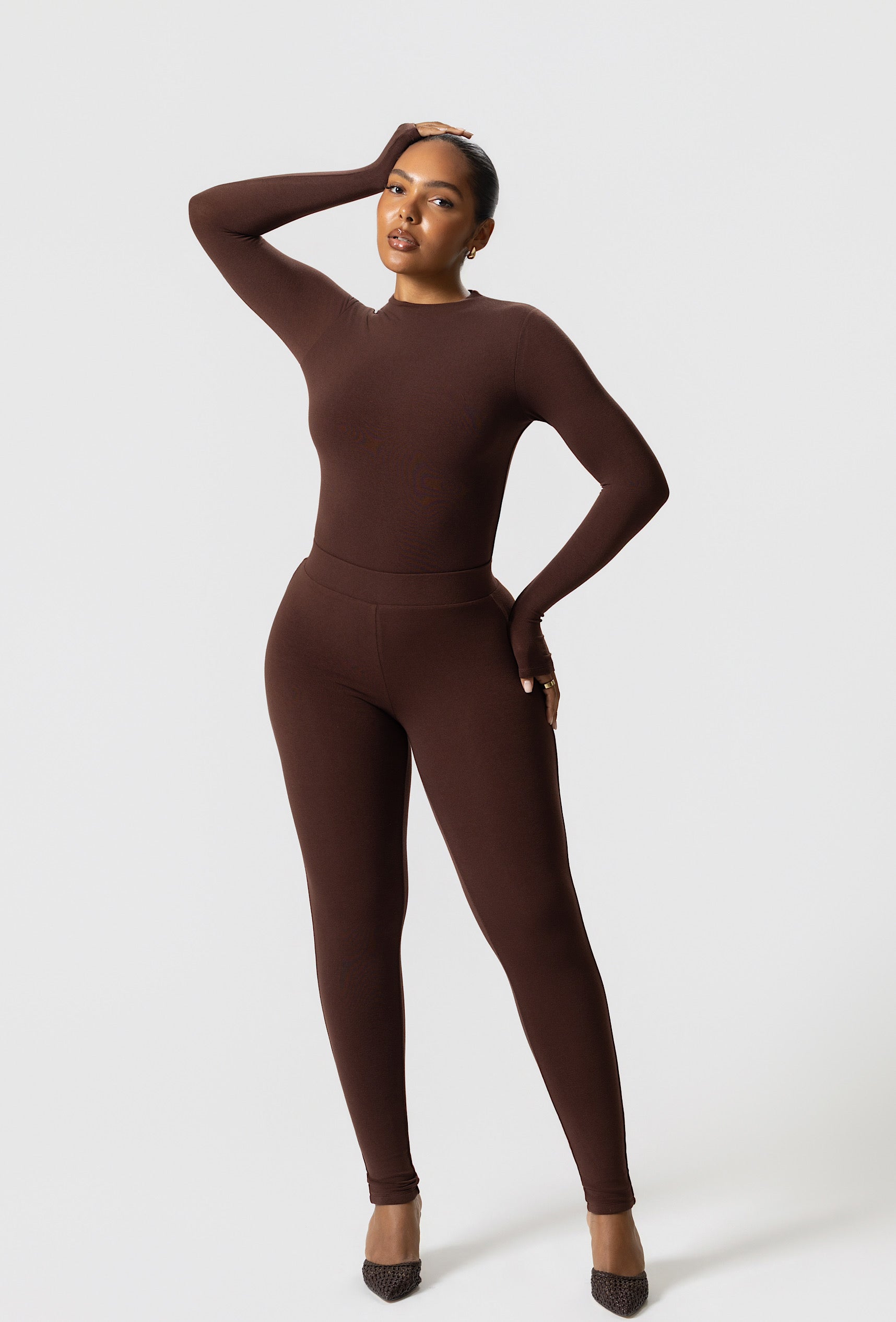 Matte Basix Sculpt Leggings - Chocolate