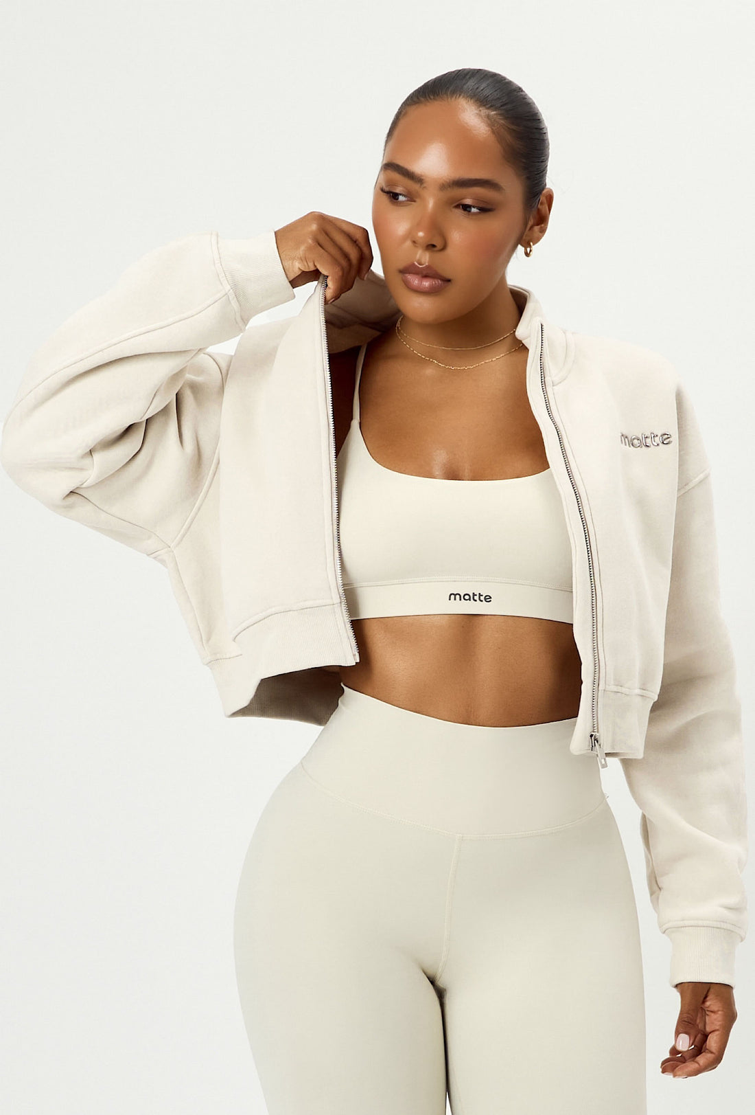 Matte Varsity Jacket - Vanilla