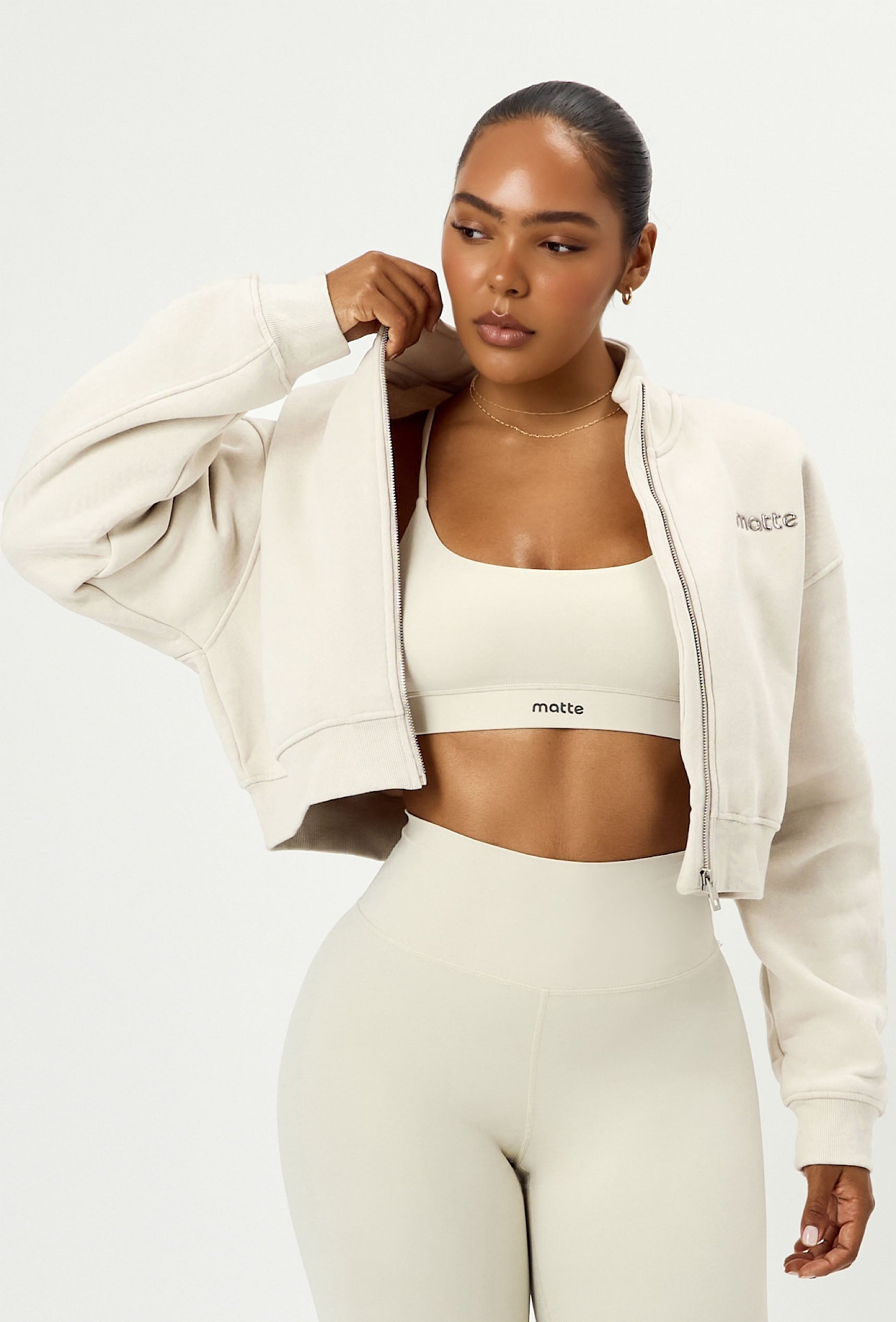 Matte Varsity Jacket - Vanilla