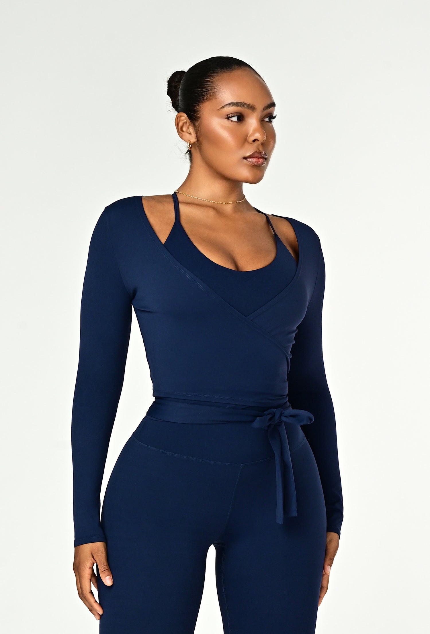 Forma Wrap Top - Navy