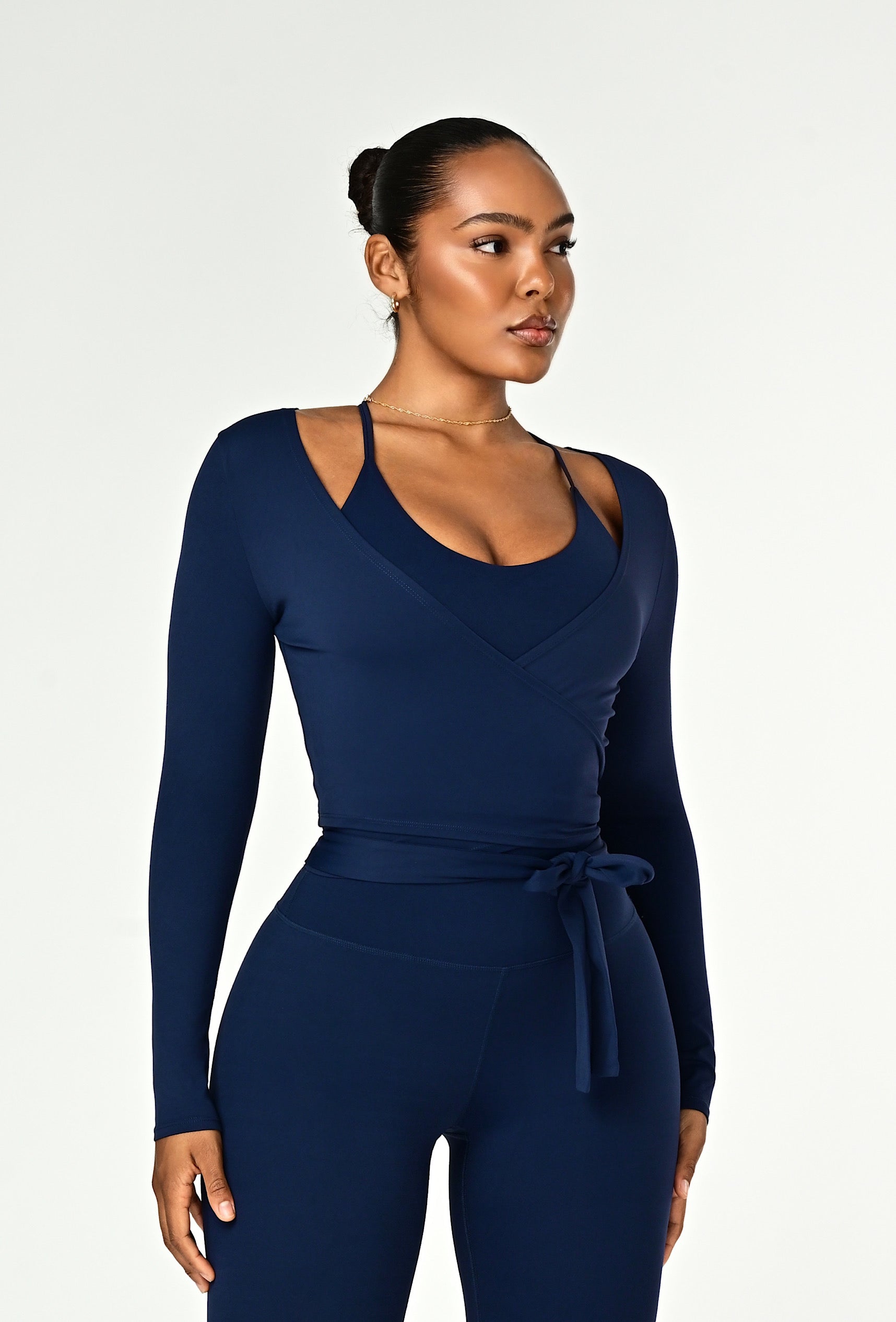 Forma Wrap Top - Navy