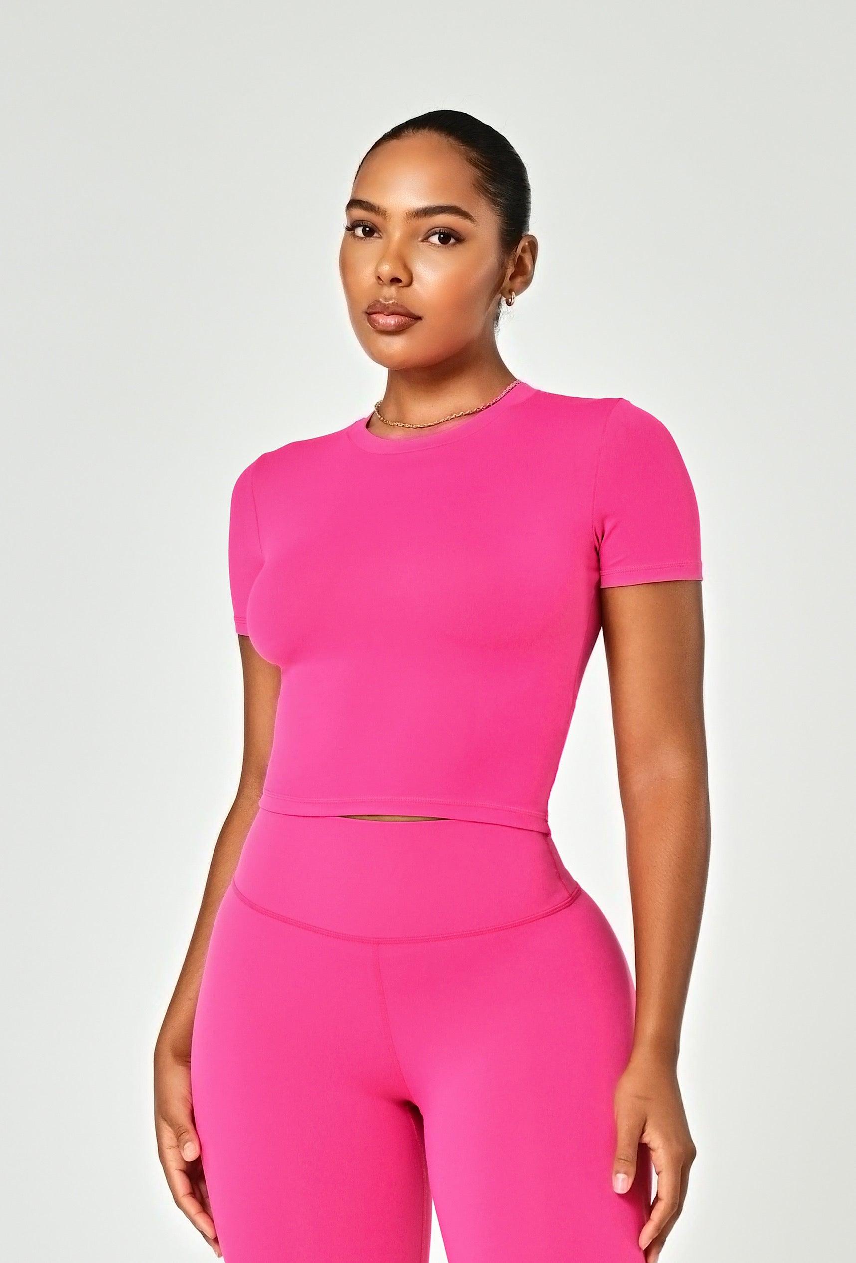 Cloudform Crop - Pink Berry