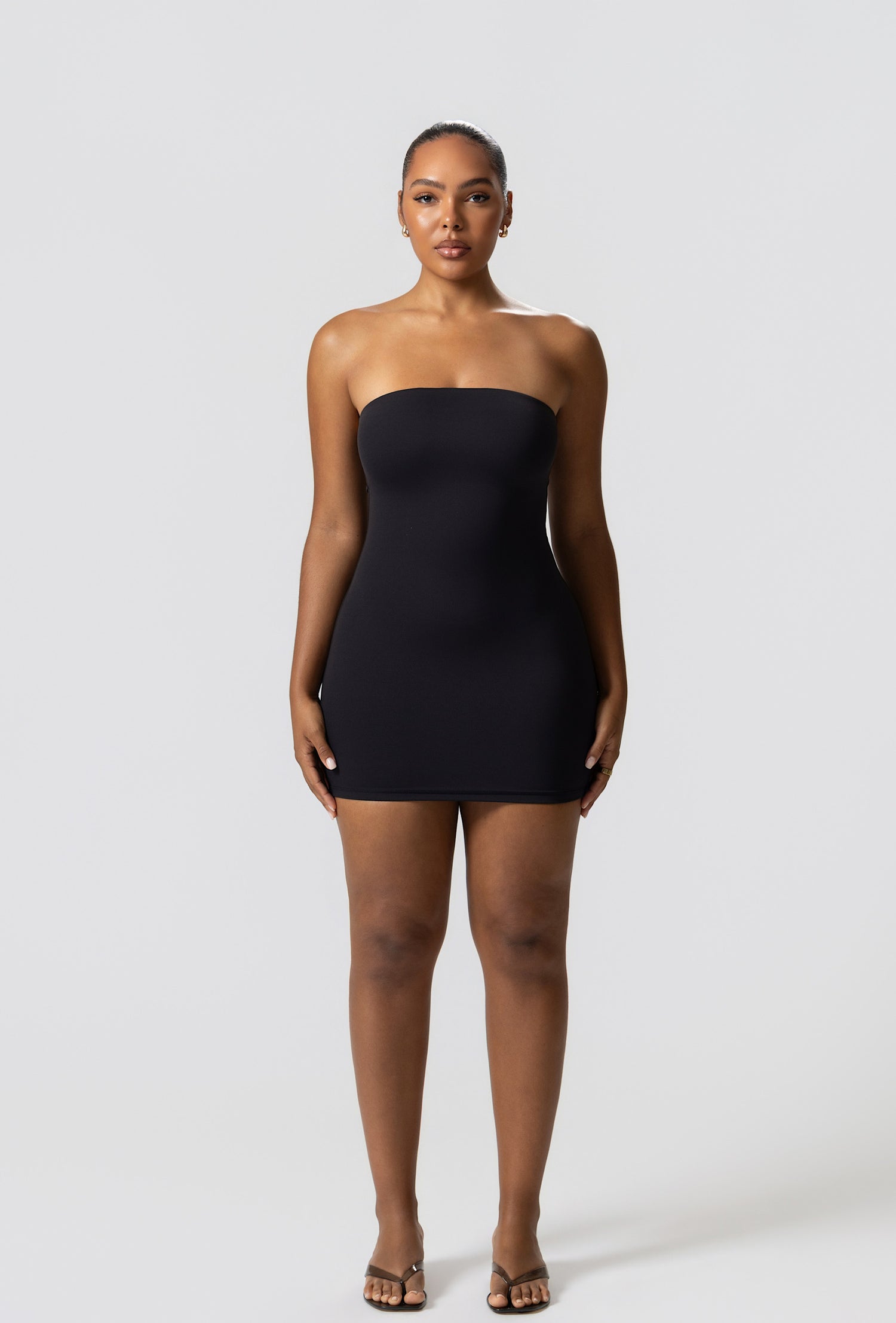 Sculpting Tube Mini Dress- Black