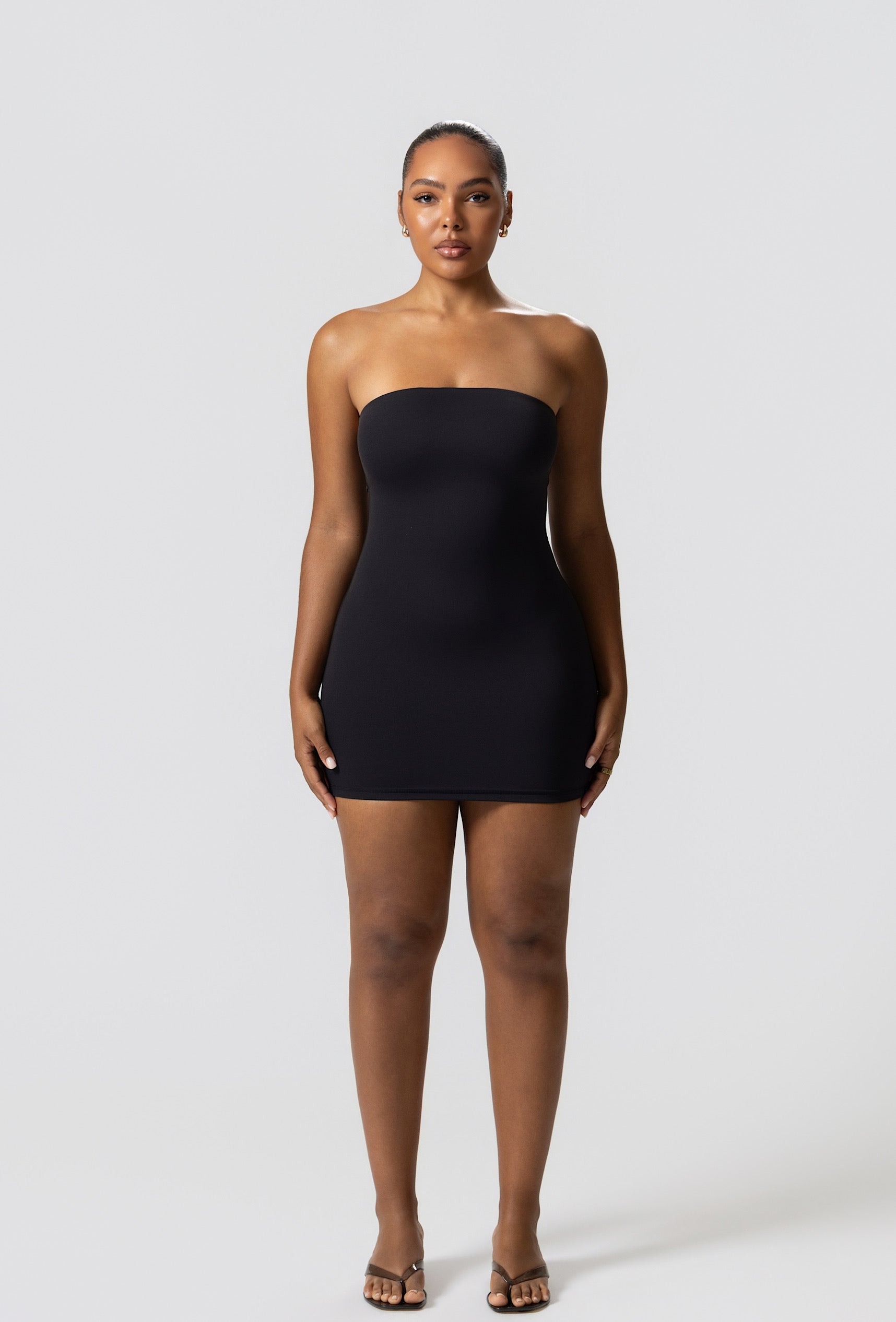 Sculpting Tube Mini Dress- Black