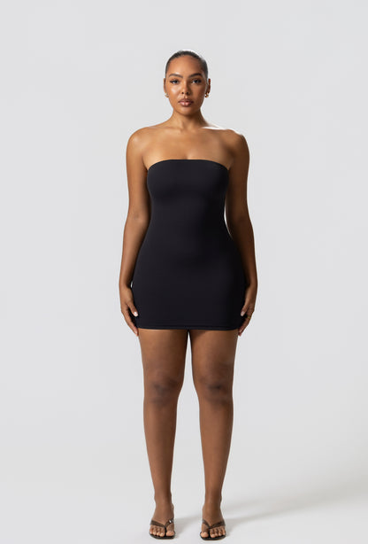 Sculpting Tube Mini Dress- Black