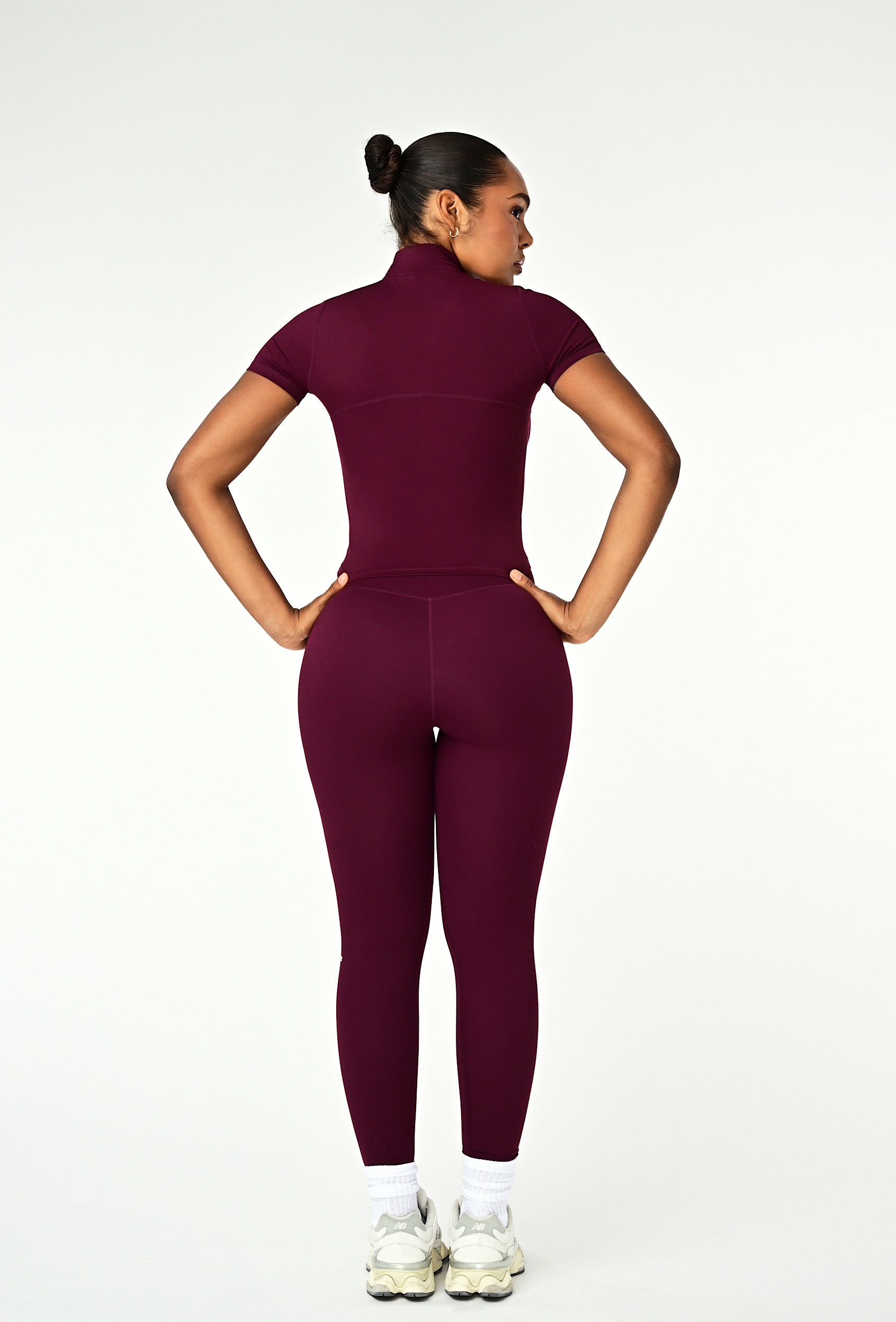 Contour Mock Neck - Burgundy