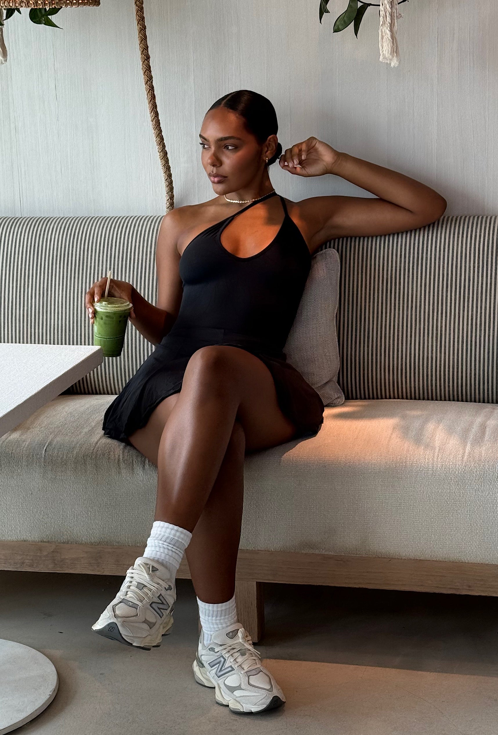 Set Point Tennis Dress - Black