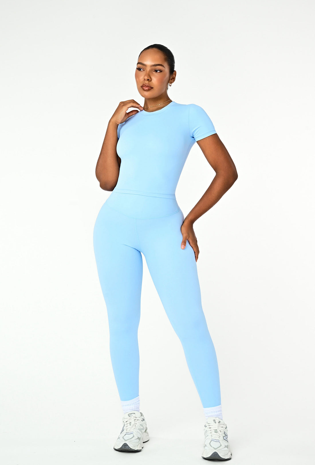 Cloudform Crop - Ice Blue