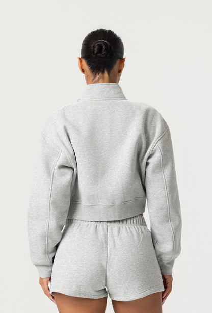 Matte Varsity Jacket - Heather Gray