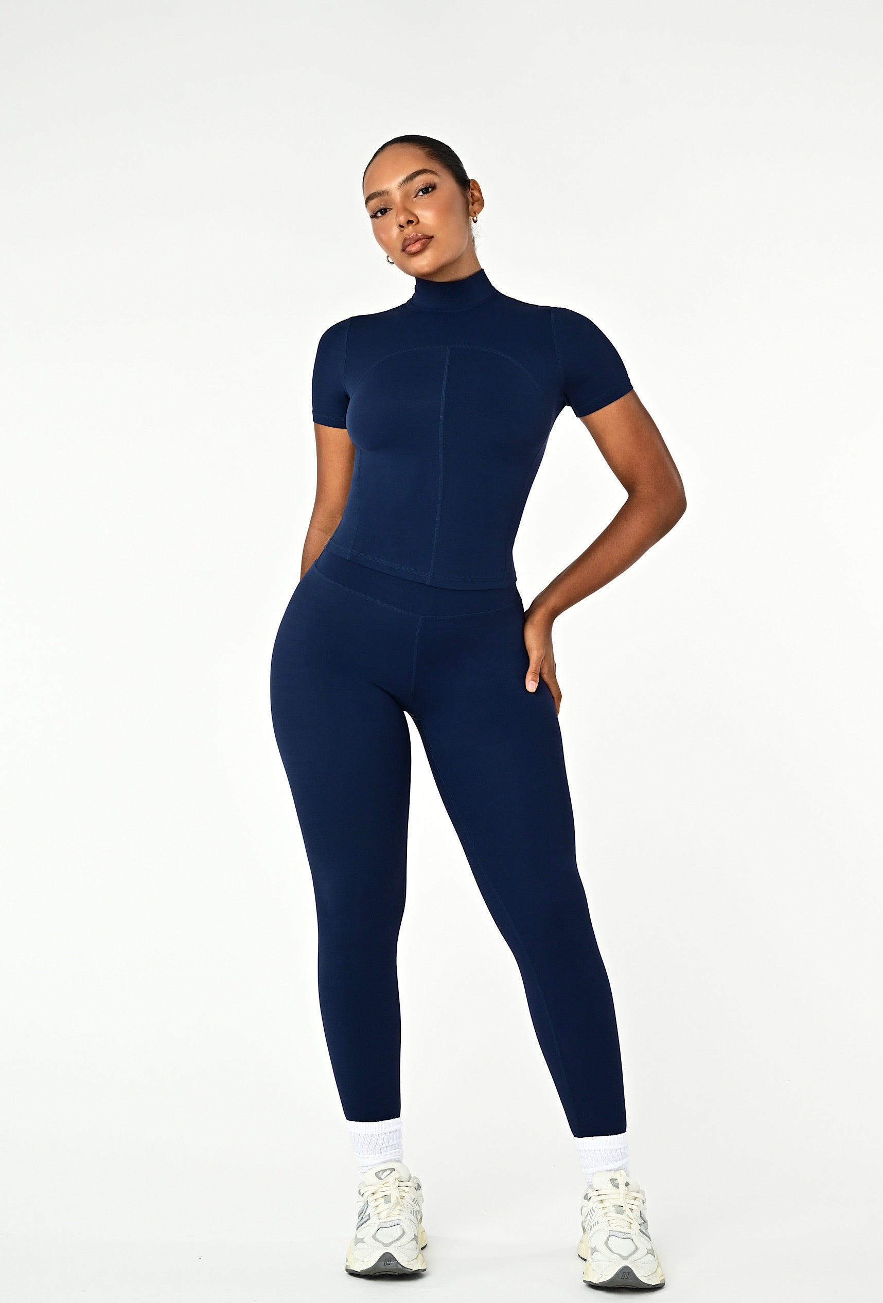 Contour Mock Neck - Navy