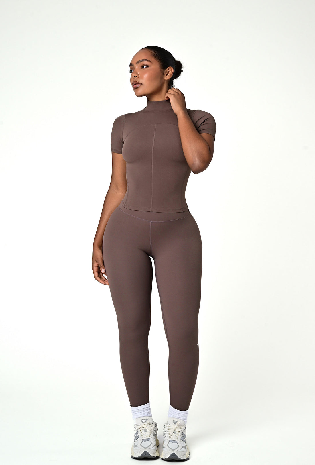 Contour Mock Neck - Soft Cocoa