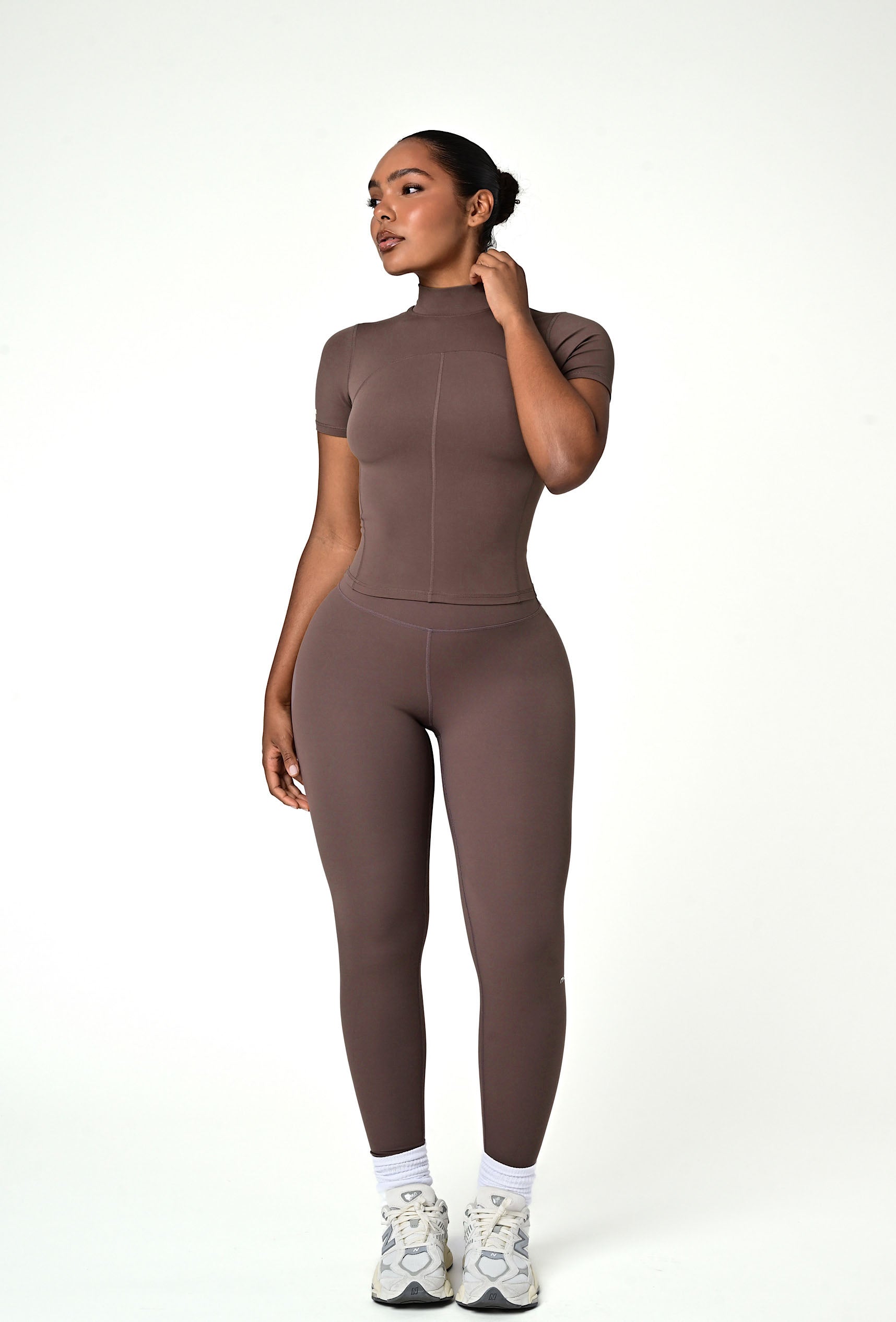 Contour Mock Neck - Soft Cocoa