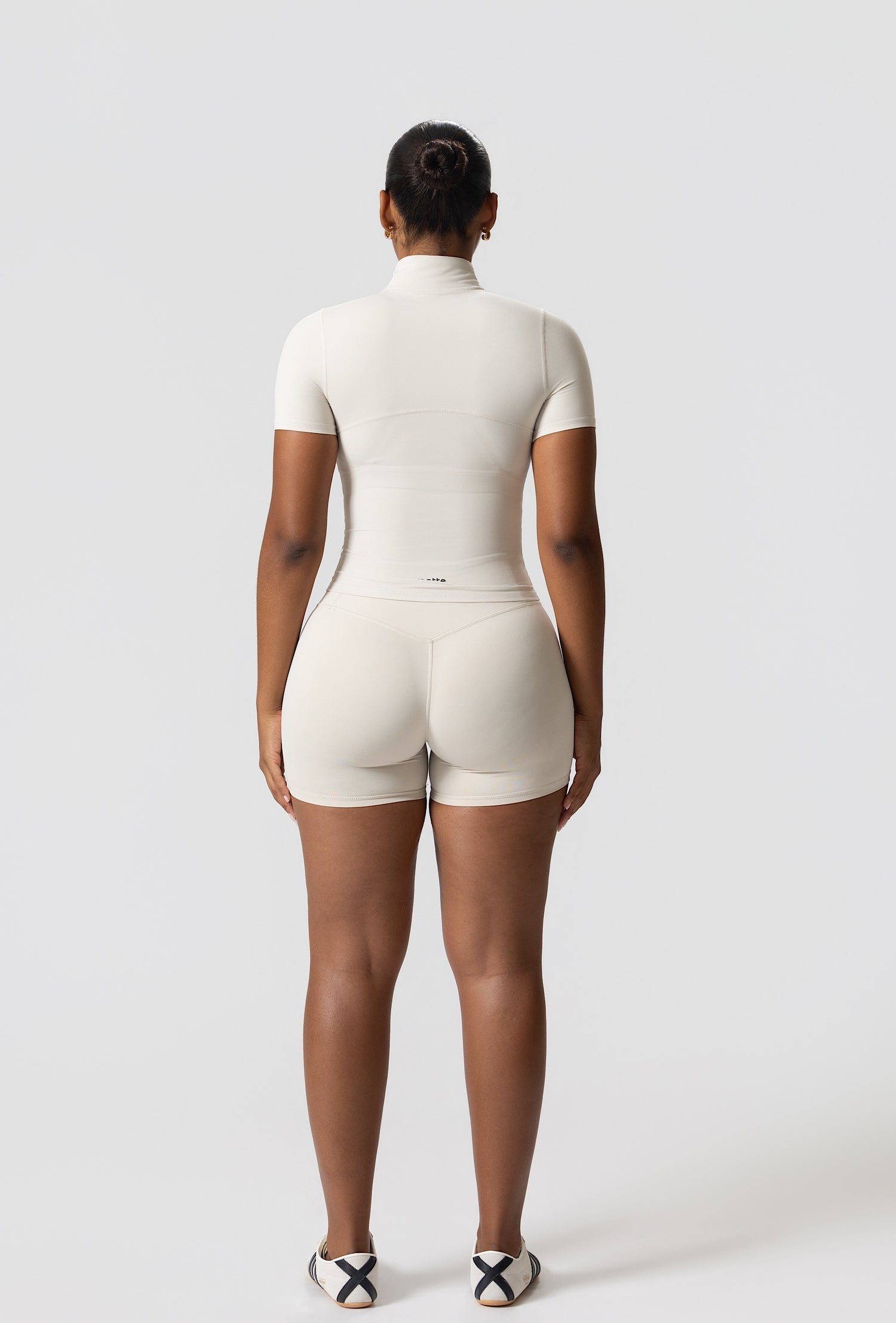 Contour Half Zip Short Sleeve - Iced Vanilla