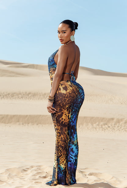 Makari Cover Up Dress - Desert Azure