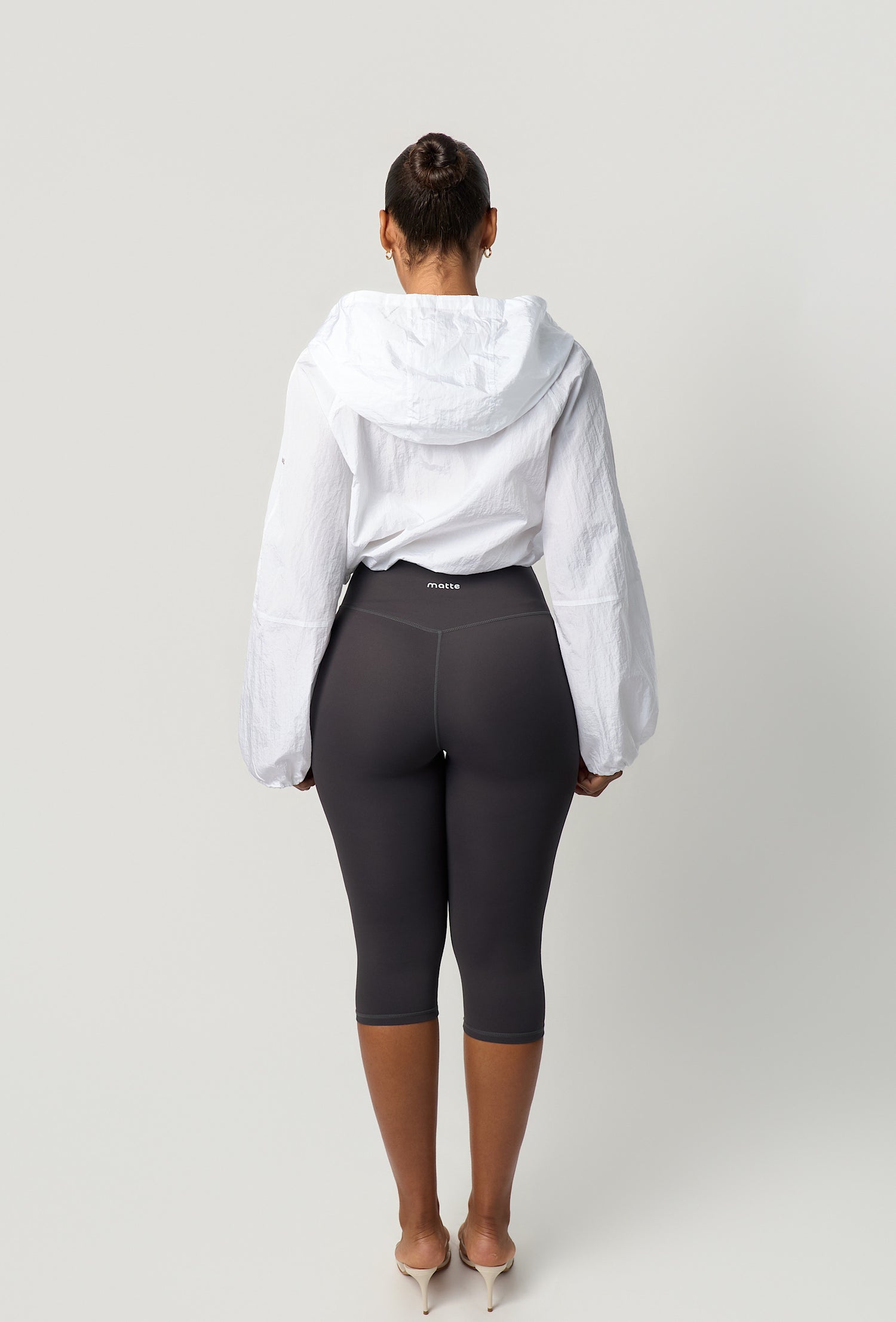 City Drift Cropped Windbreaker - White