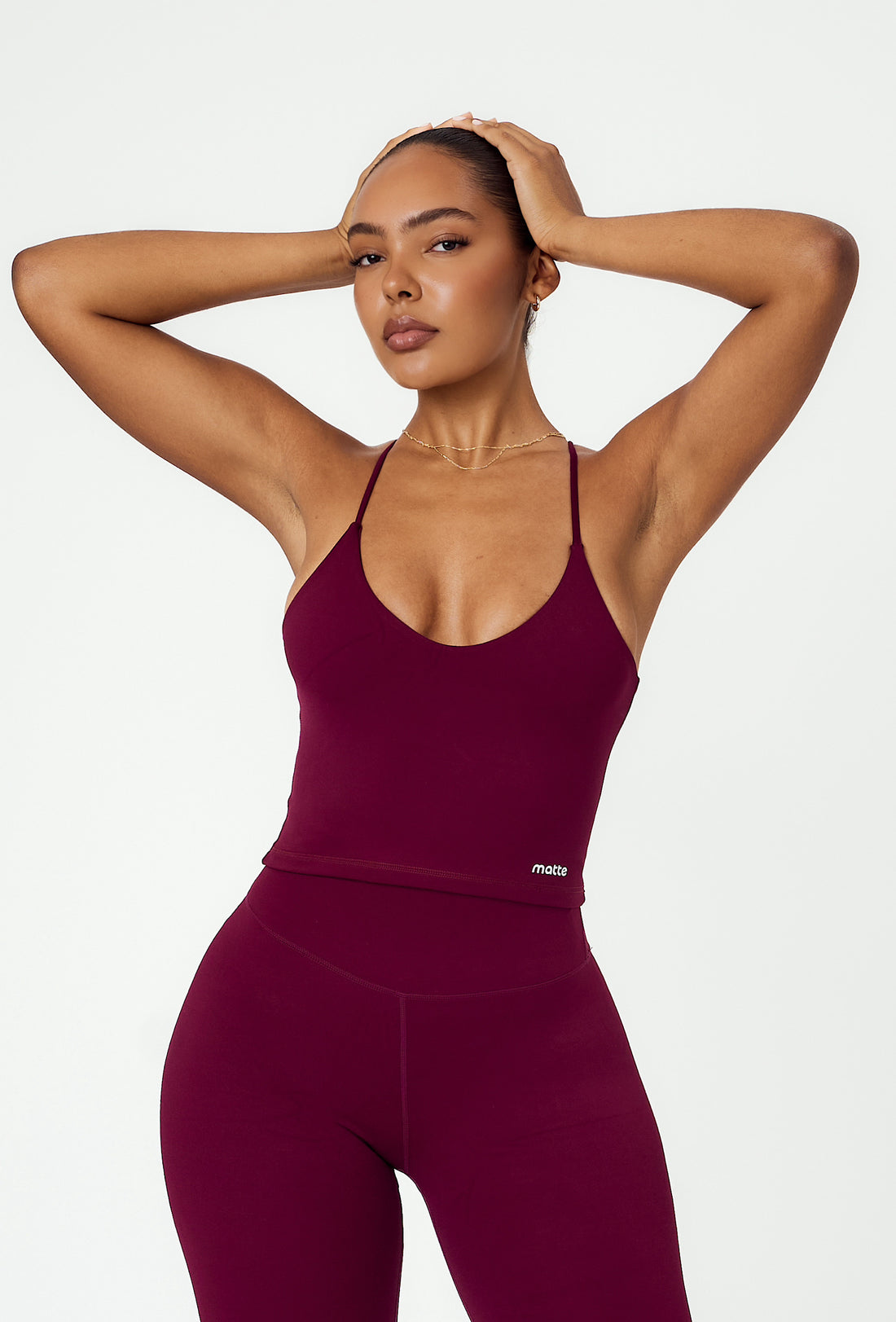 Bareform Double Layer Tank - Burgundy