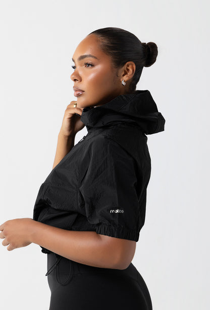Drift Short Sleeve Windbreaker - Black Galaxy