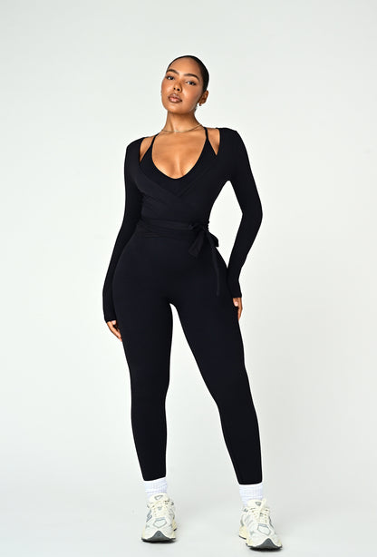 Forma Wrap Top - Black