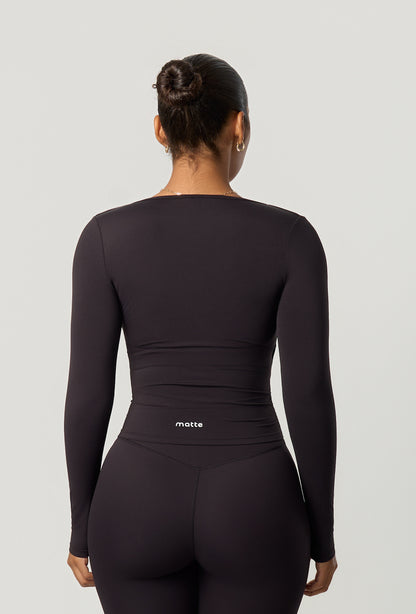 Sweetheart Cross Top - Black