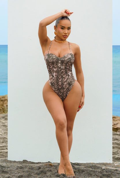 Micah One Piece - Cocoa Snake
