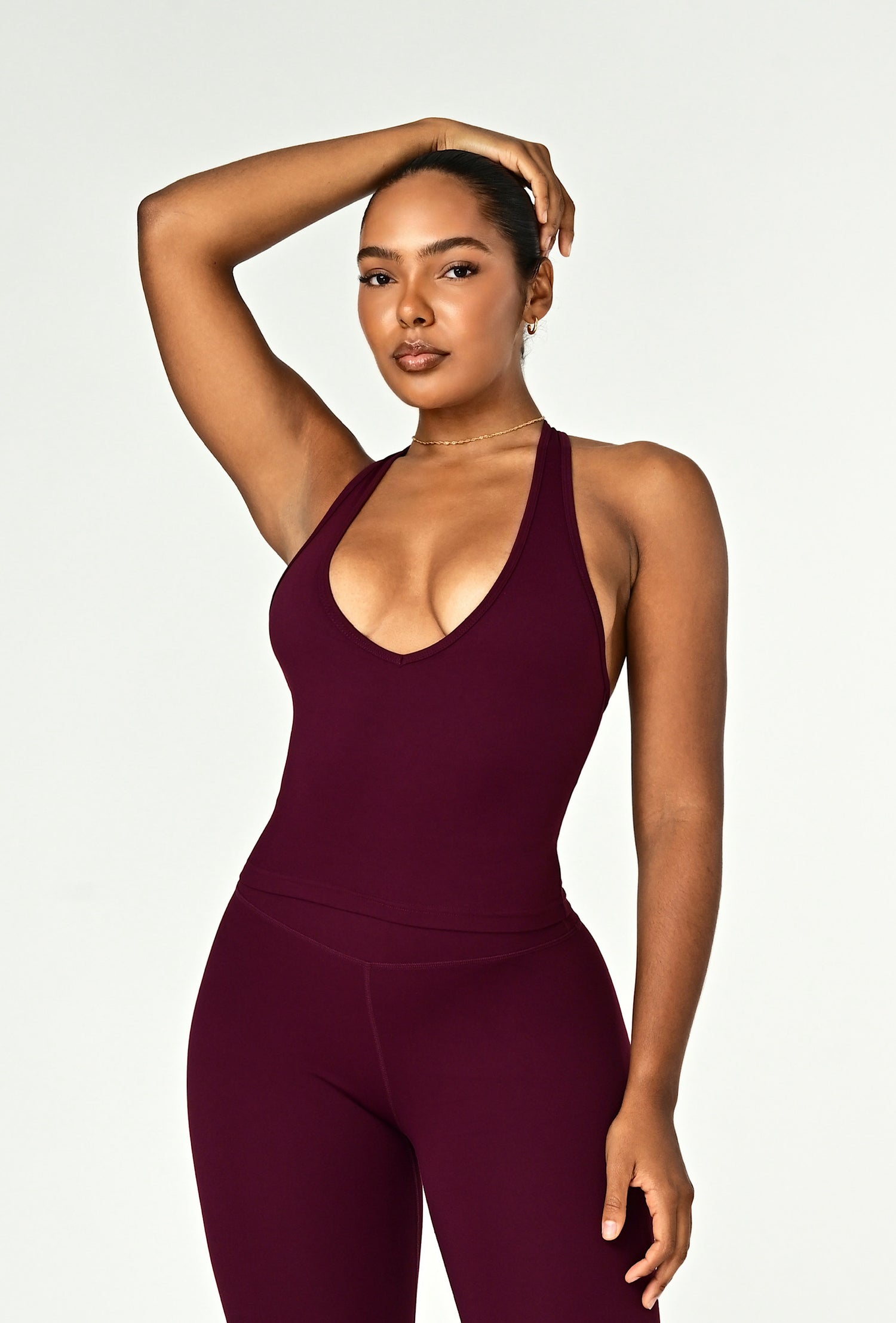Linea Halter Top - Burgundy