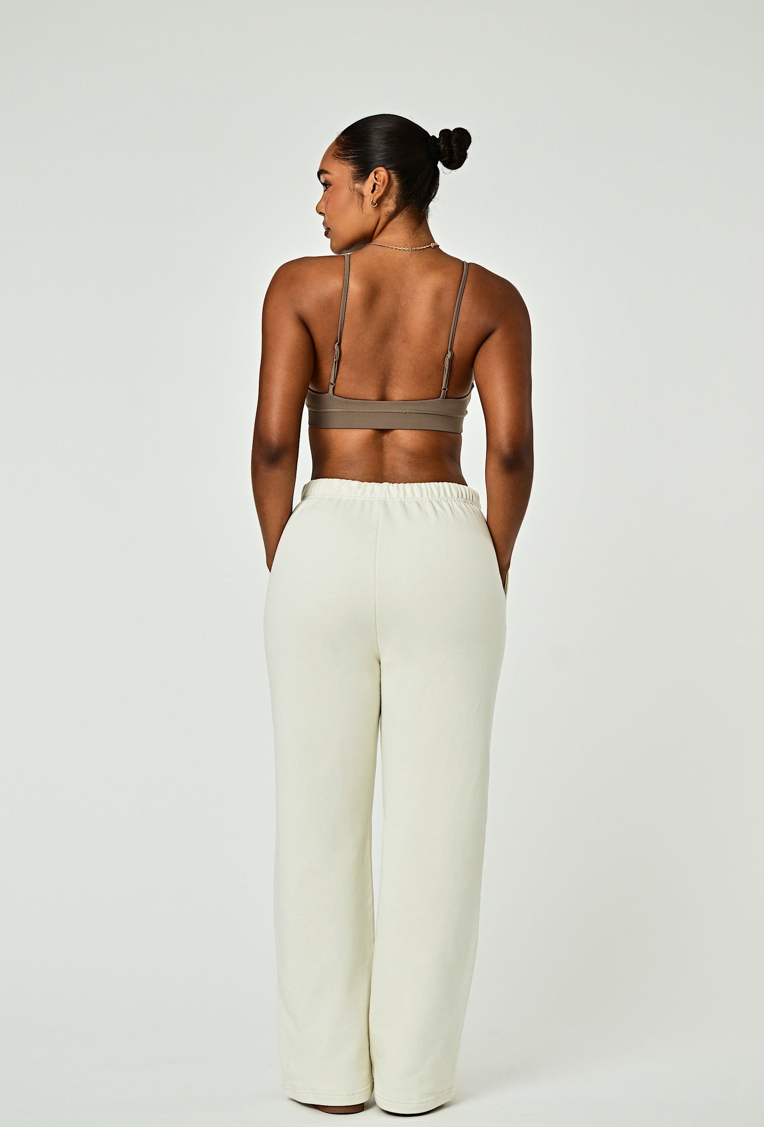 Wide Leg Terry Sweat - French Vanilla