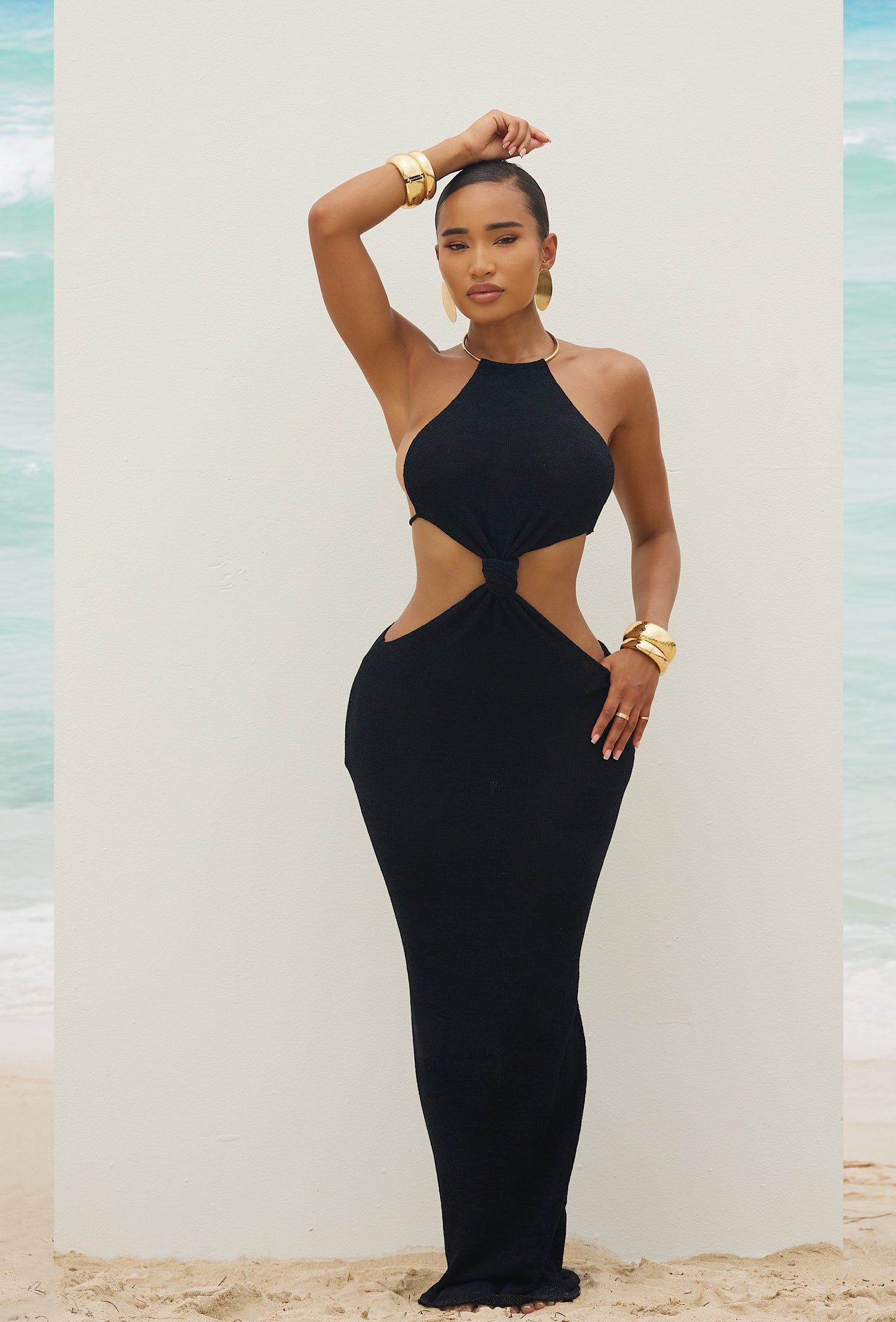 Matte Resort Amara Dress - Onyx Medium Matte Resort Amara Dress - Onyx Medium