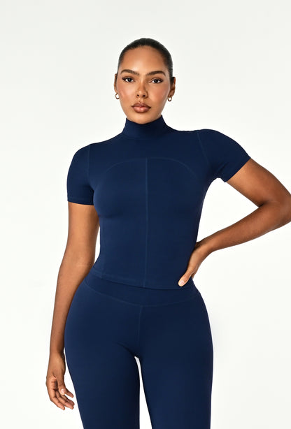 Contour Mock Neck - Navy