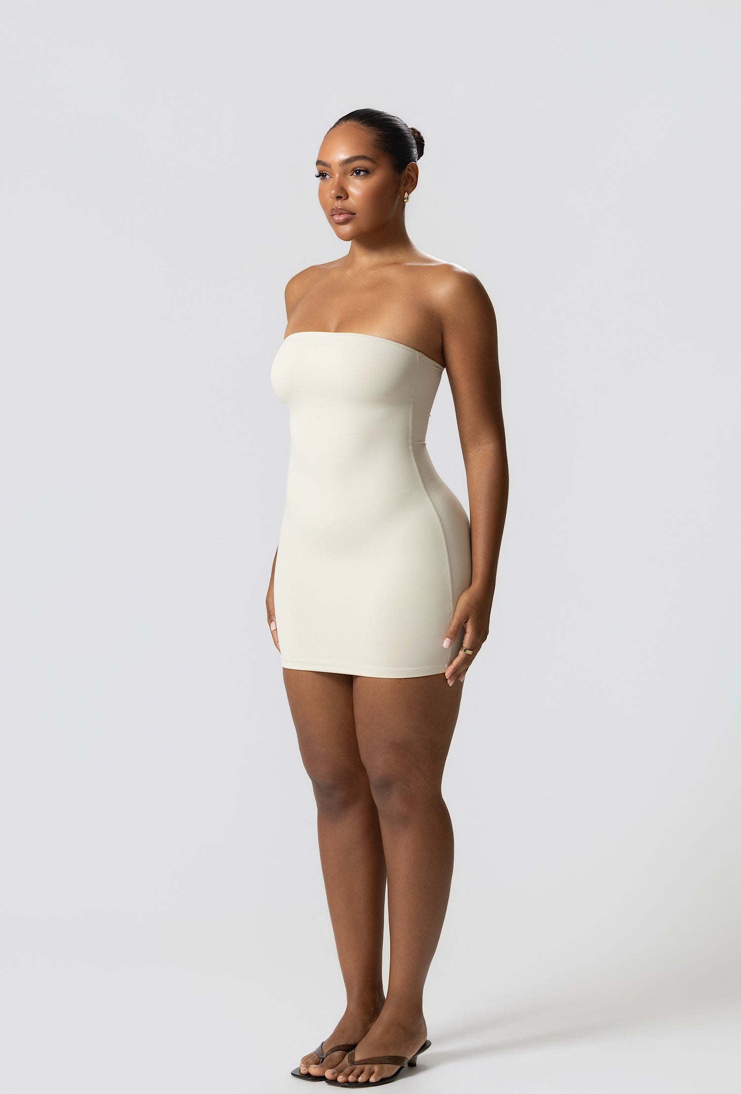 Sculpting Tube Mini Dress- Vanilla