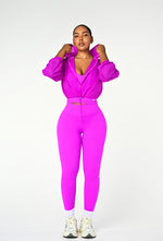 Sheer Form Cropped Pullover Windbreaker - Dragonfruit