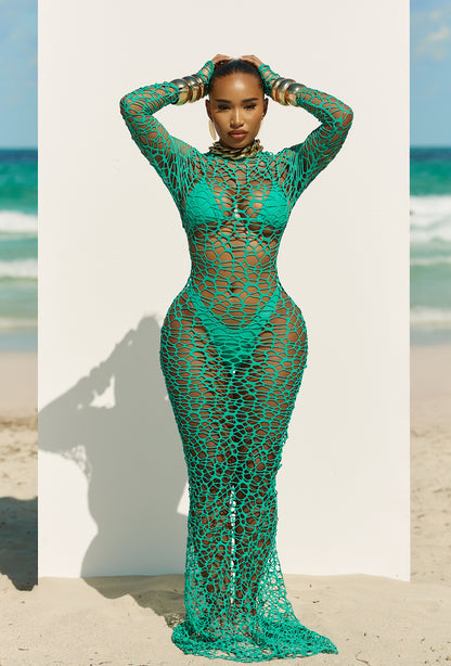 Celia Cover Up Dress - Aqua