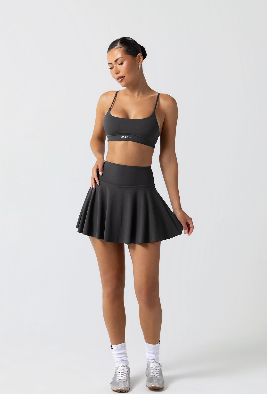 Lounge Tennis Skirt -Slate Gray Galaxy