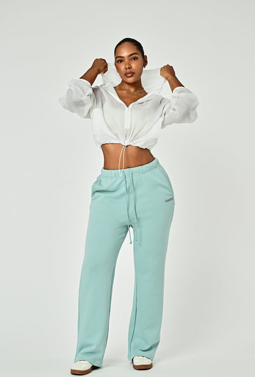 Wide Leg Terry Sweat - Mint
